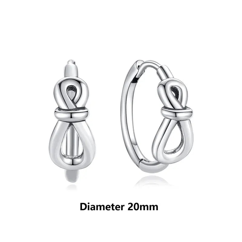 925 Sterling Silver Stud & Hoop Earrings Set