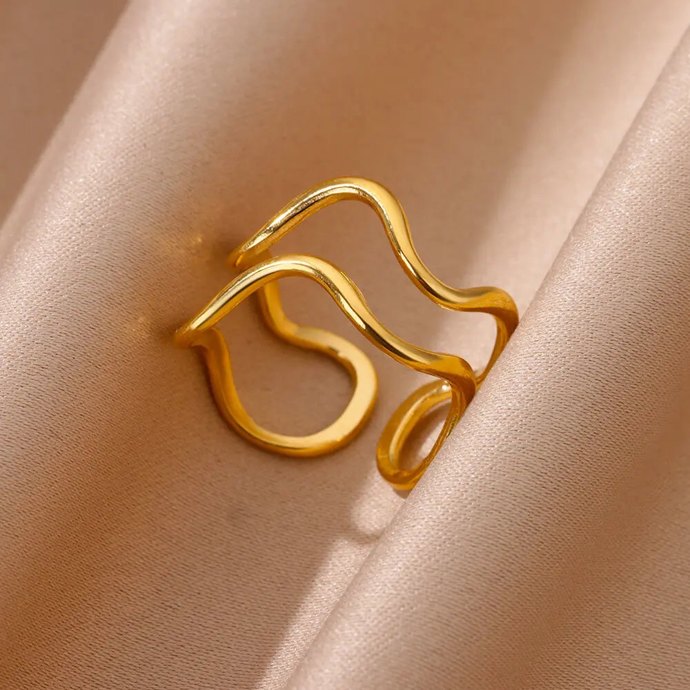 Stainless Steel Chunky Wide Ring