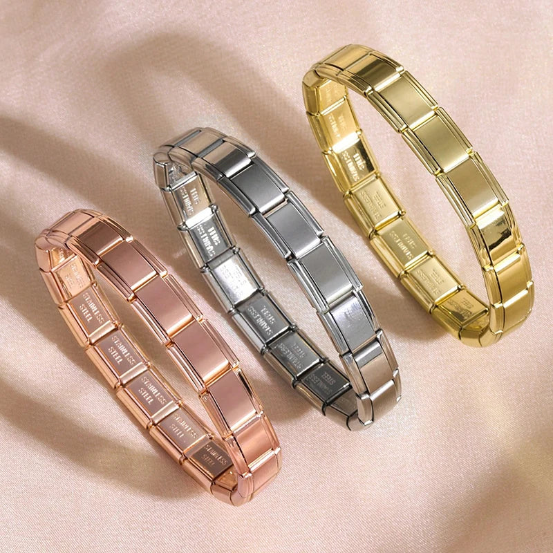 Italian Charm Stainless Steel Bracelet
