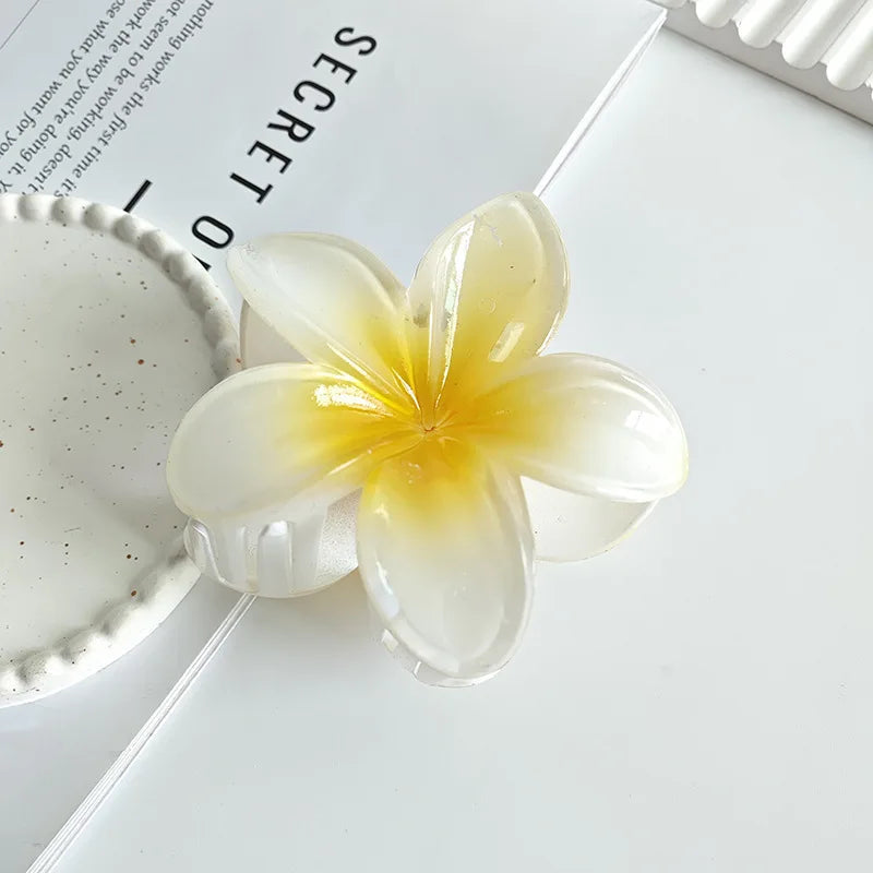 New Hawaiian Gradient Flower Hair Clips
