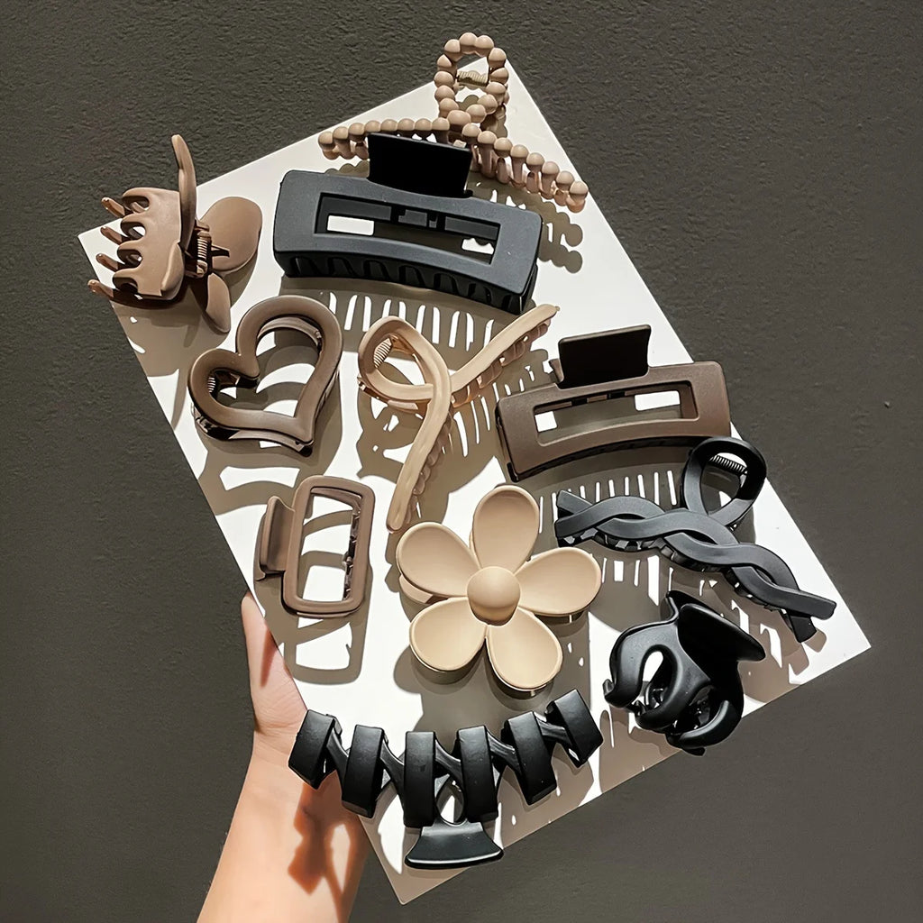11pcs Women’s Frosted Hair Clip Set