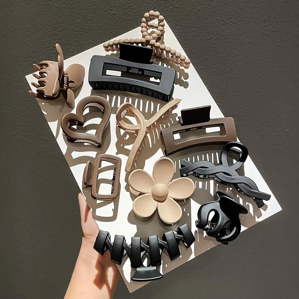 11pcs Women’s Frosted Hair Clip Set