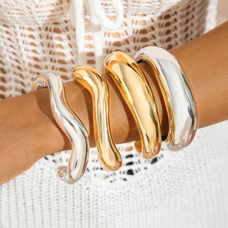 Trendy Big Cuff Bangles Bracelets