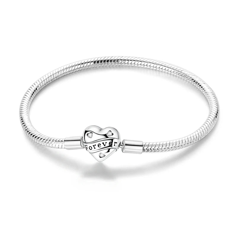 Star Moon Sun 925 Silver Charm Bracelet