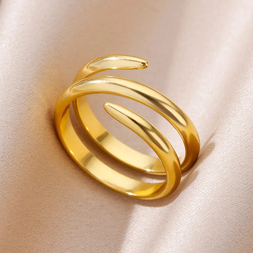 Luxury 316L Gold Stainless Steel Ring
