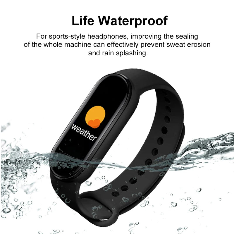 M6 Smart Watch Fitness Band – Heart Rate & Blood Pressure Monitor Waterproof Sports Bracelet