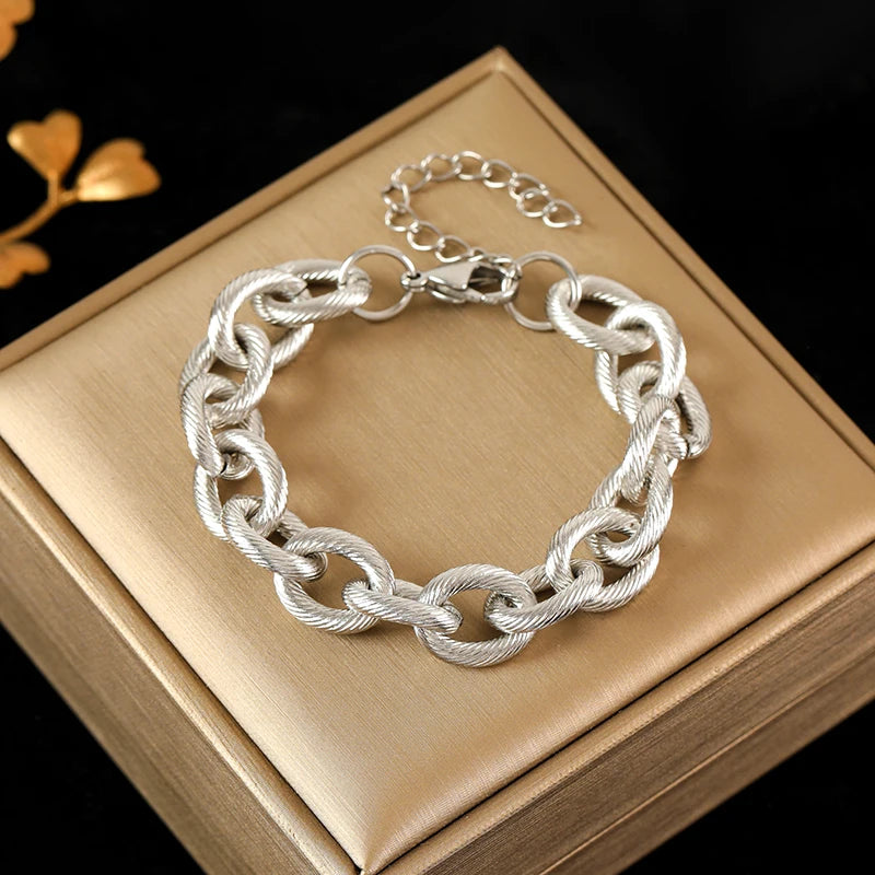 316L Stainless Steel Cuban Chain Bracelet