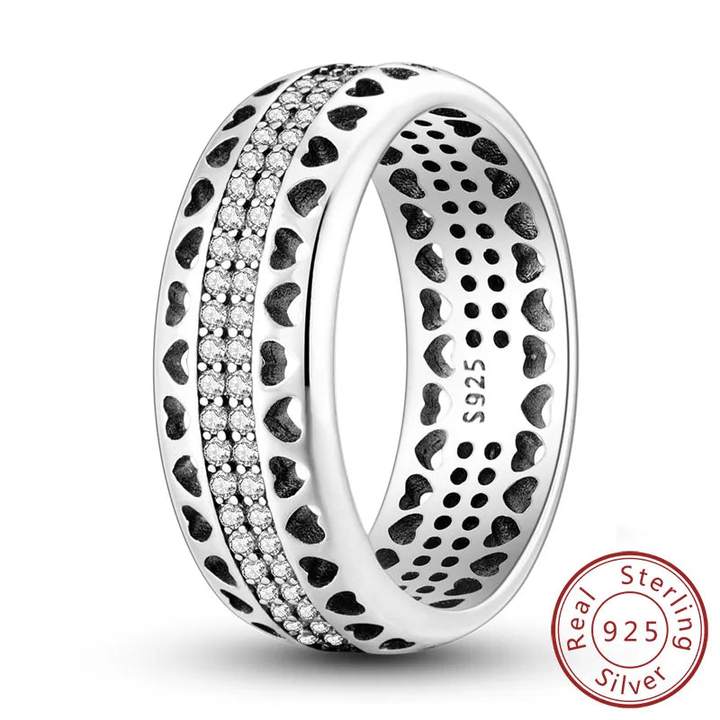 925 Silver Infinity Zircon Ring for Women