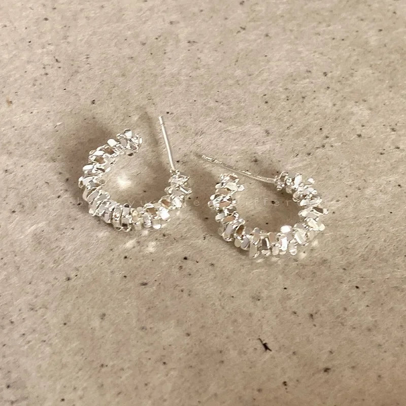 Irregular C Shape Earrings