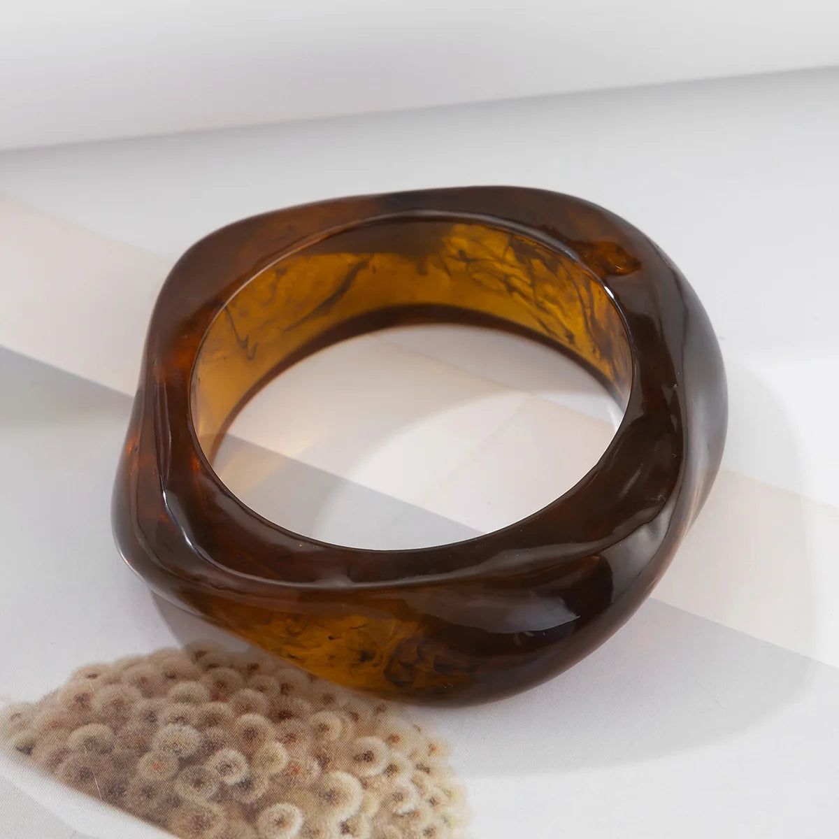 Vintage Punk Resin Acrylic Bangle Bracelet
