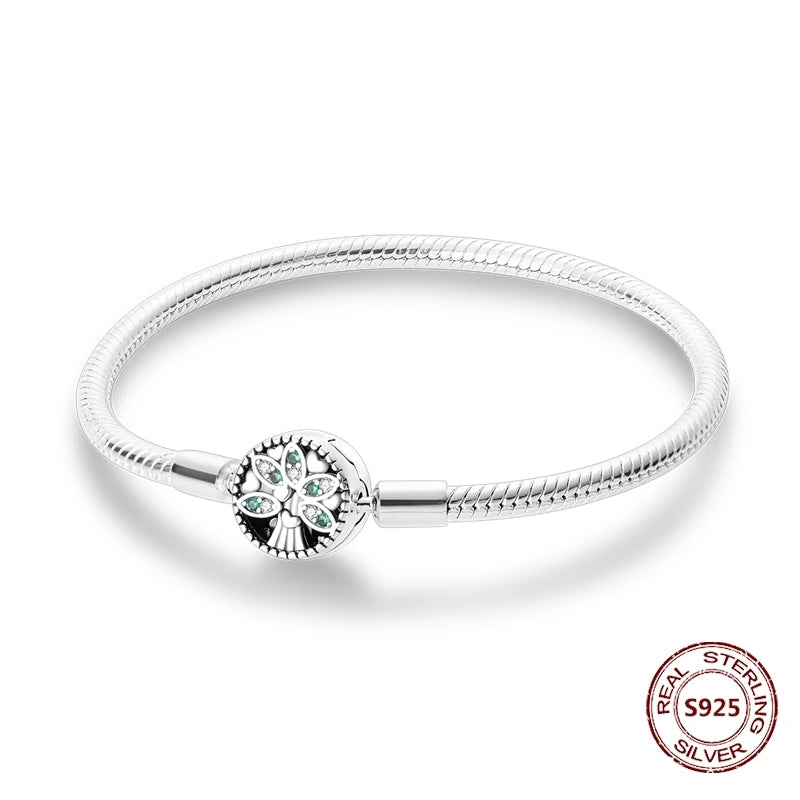 Star Moon Sun 925 Silver Charm Bracelet