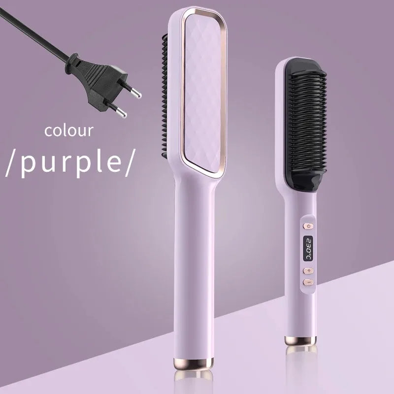 Electric Hot Comb – Negative Ion Anti-Scald Hair Straightening Styling Brush