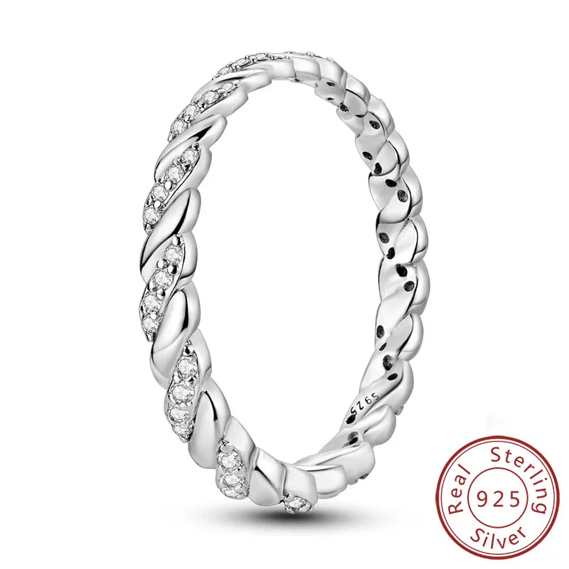 925 Silver Infinity Zircon Ring for Women