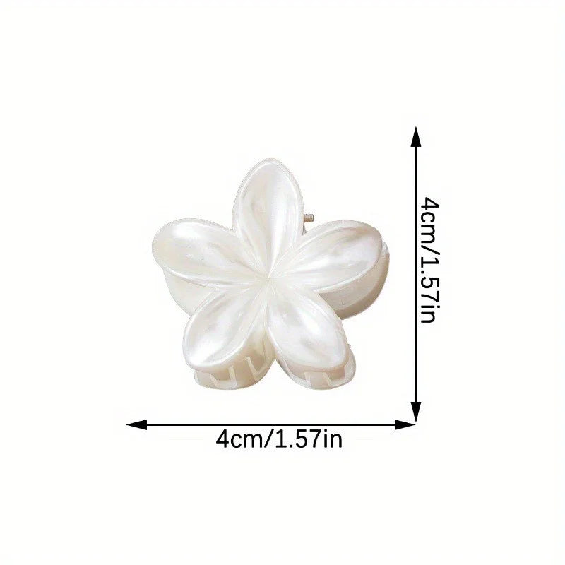 Fashionable Shiny Egg-Shaped Flower Hair Clip
