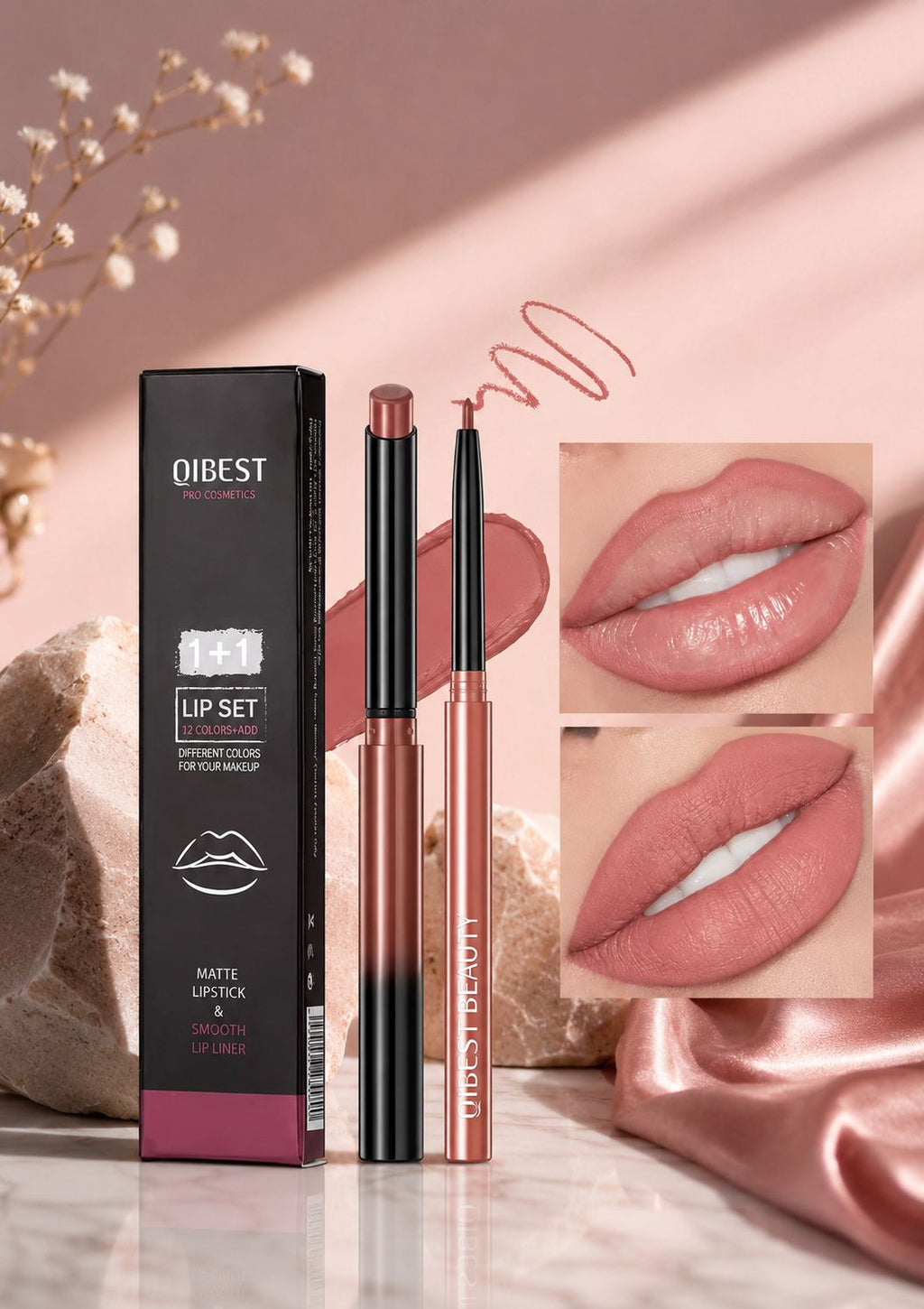Matte Lipliner & Lipstick Set
